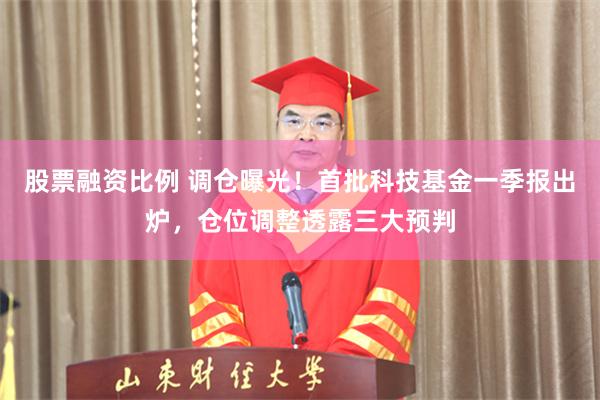 股票融资比例 调仓曝光！首批科技基金一季报出炉，仓位调整透露三大预判
