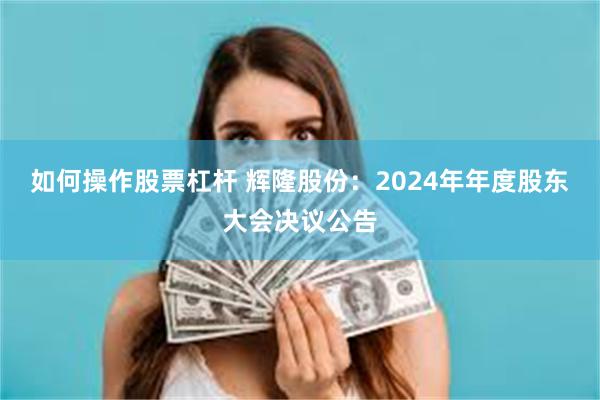 如何操作股票杠杆 辉隆股份：2024年年度股东大会决议公告