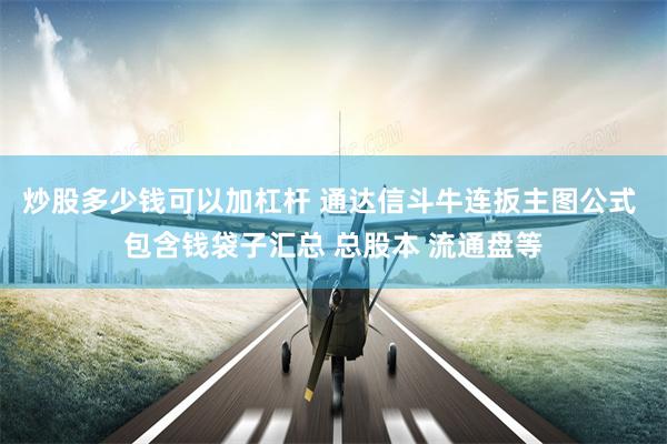 炒股多少钱可以加杠杆 通达信斗牛连扳主图公式 包含钱袋子汇总 总股本 流通盘等